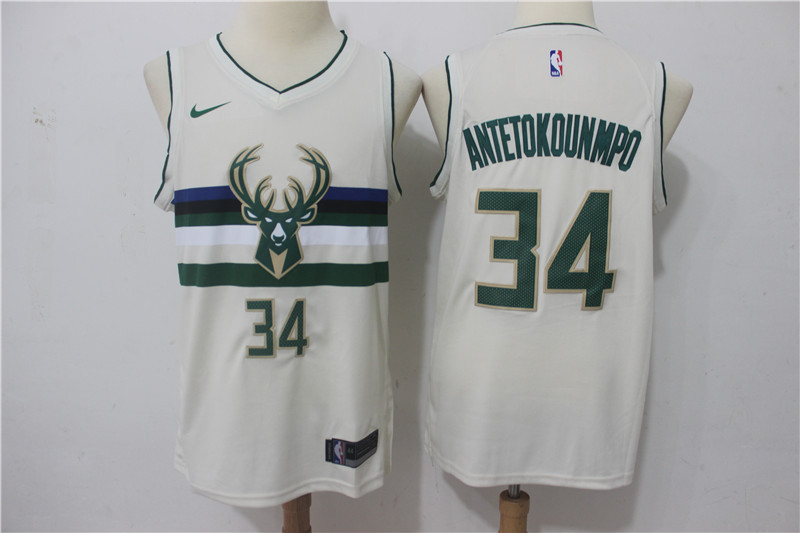 Men Milwaukee Bucks #34 Antetokounmp Gream Game Nike NBA Jerseys->philadelphia 76ers->NBA Jersey
